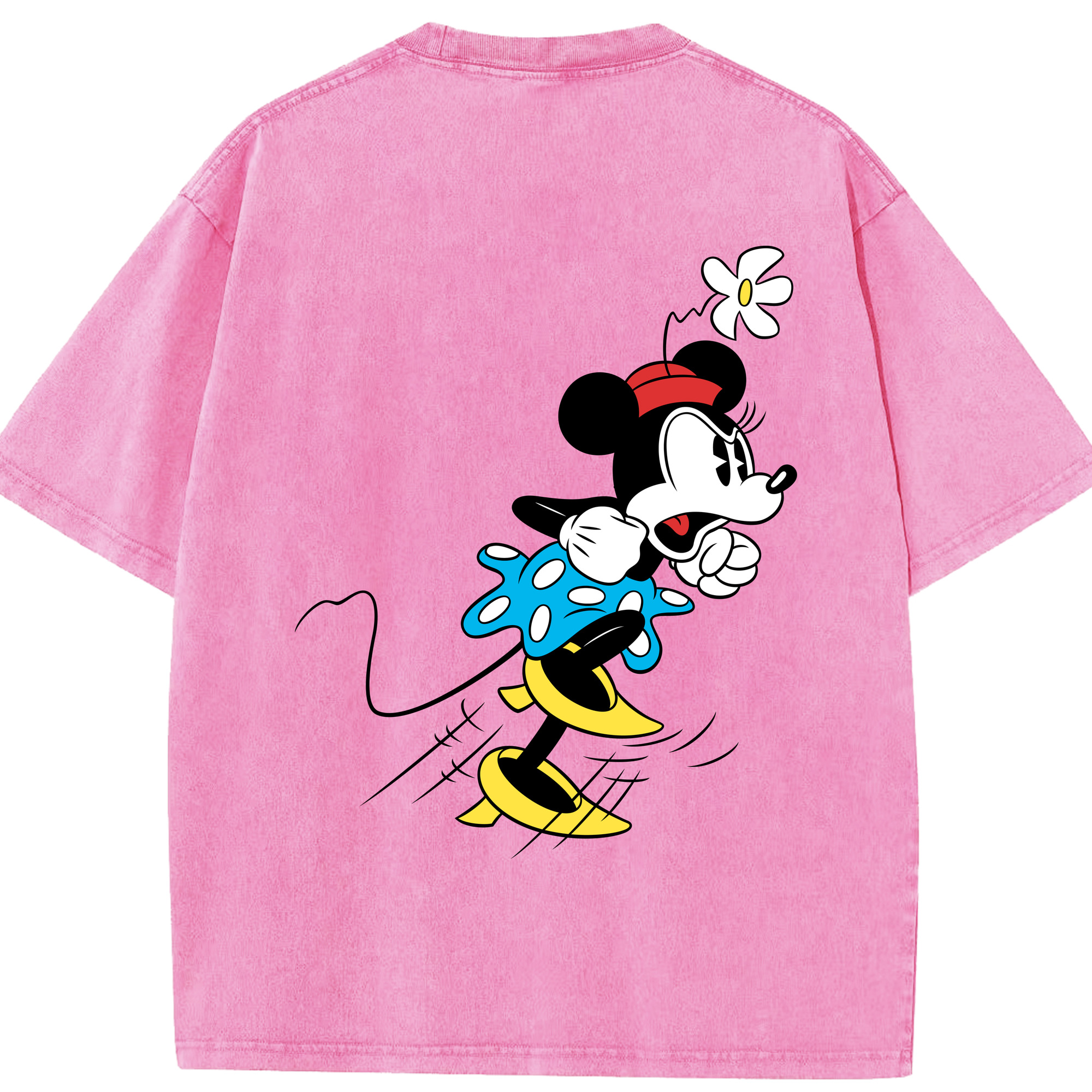 （画像用） ミッキーマウス Mickey Mouse 綿100% ヴィンテージ風 半袖Tシャツ（背面プリント）